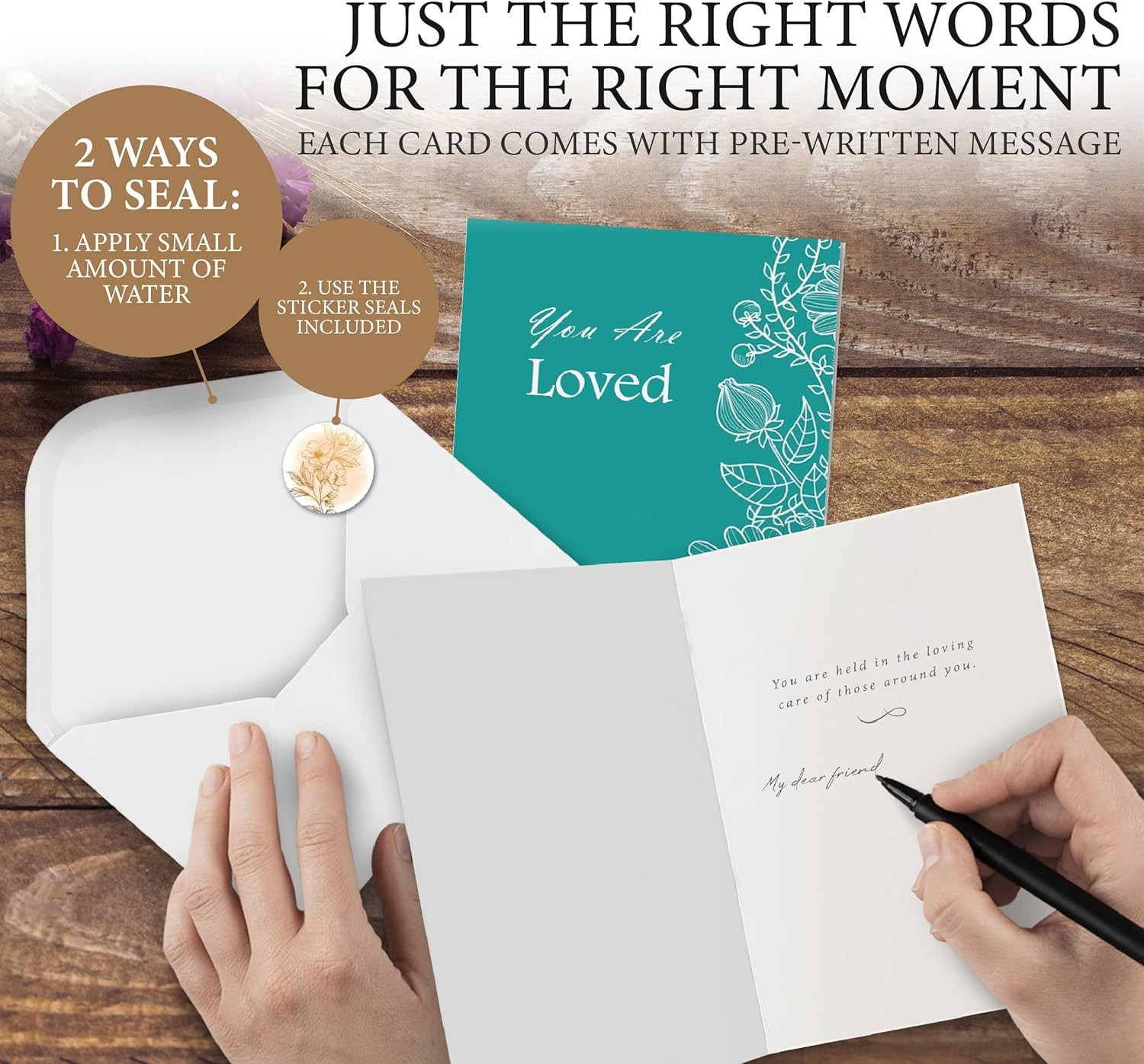 Box of Sympathy Cards with Envelopes, 24 Pack Condolence Card for Bereavement, L