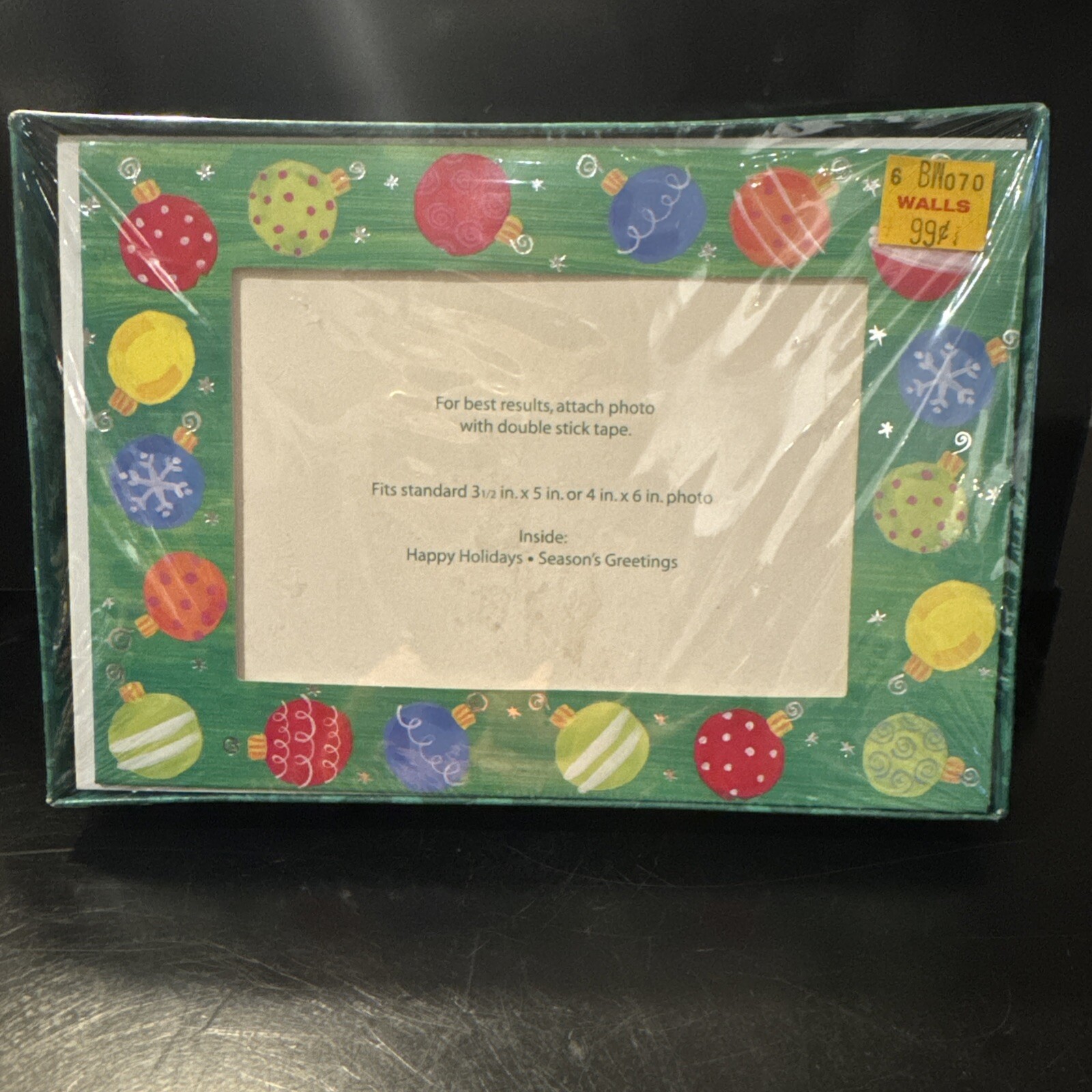 Christmas Photo Frame Greeting Cards 14 Cards. Holds 3.5 x 5 In or 4 x 6 In