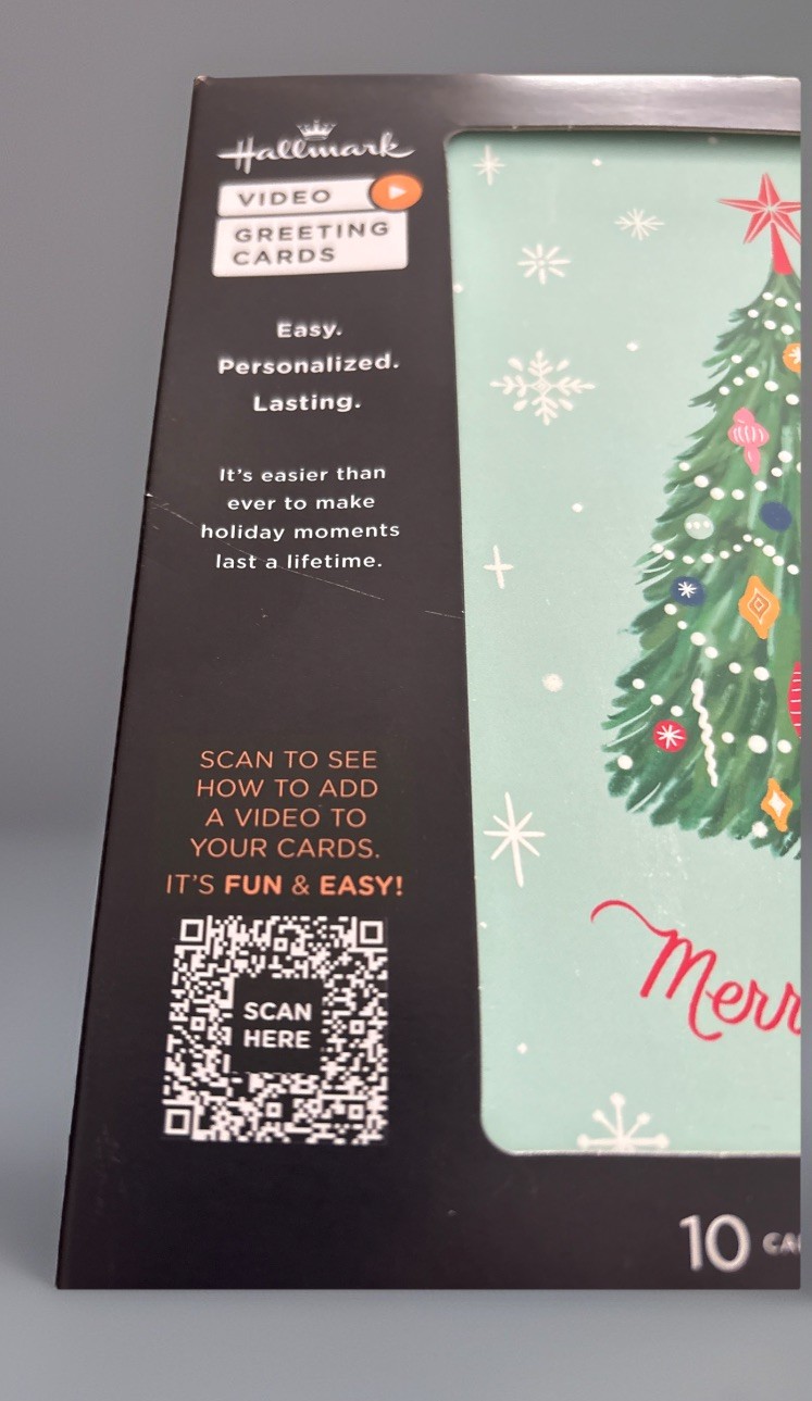 Hallmark Video Greeting Cards Christmas Scan The QR Code Memories Family Friends