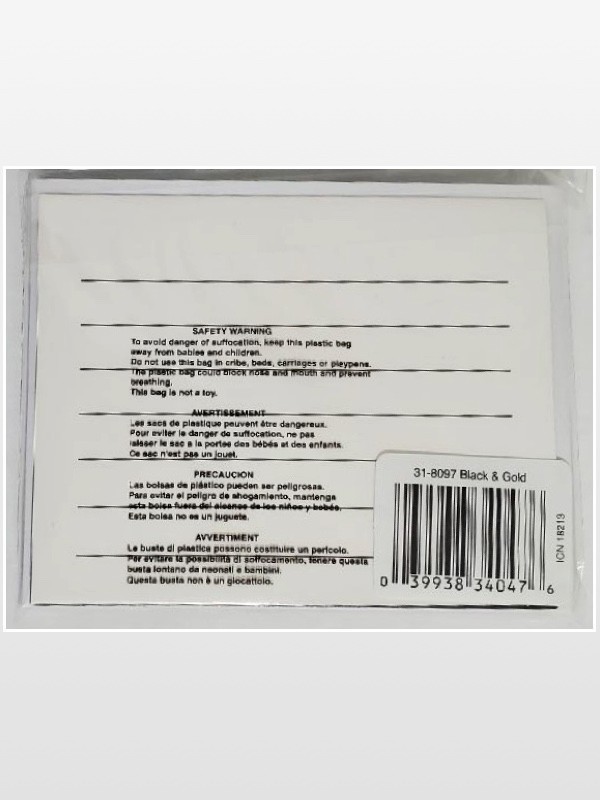 New Invitations Universal Party Black Gold Cards All Occasions 8 Count NWT