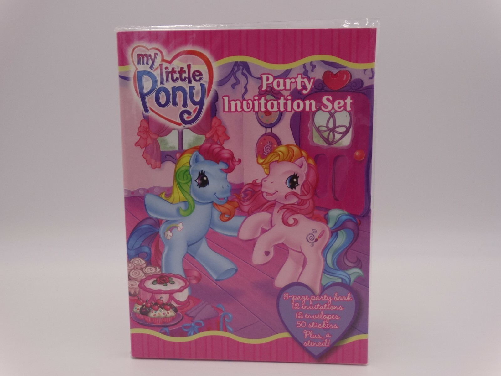 My Little Pony Party Invitation Set Party Book 12 Invites Stickers Stencil NEW