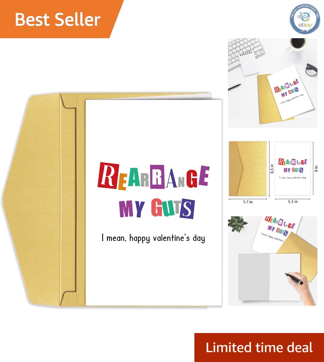 Contemporary Raunchy Valentine Card with Envelope – For the Love of Laughter!