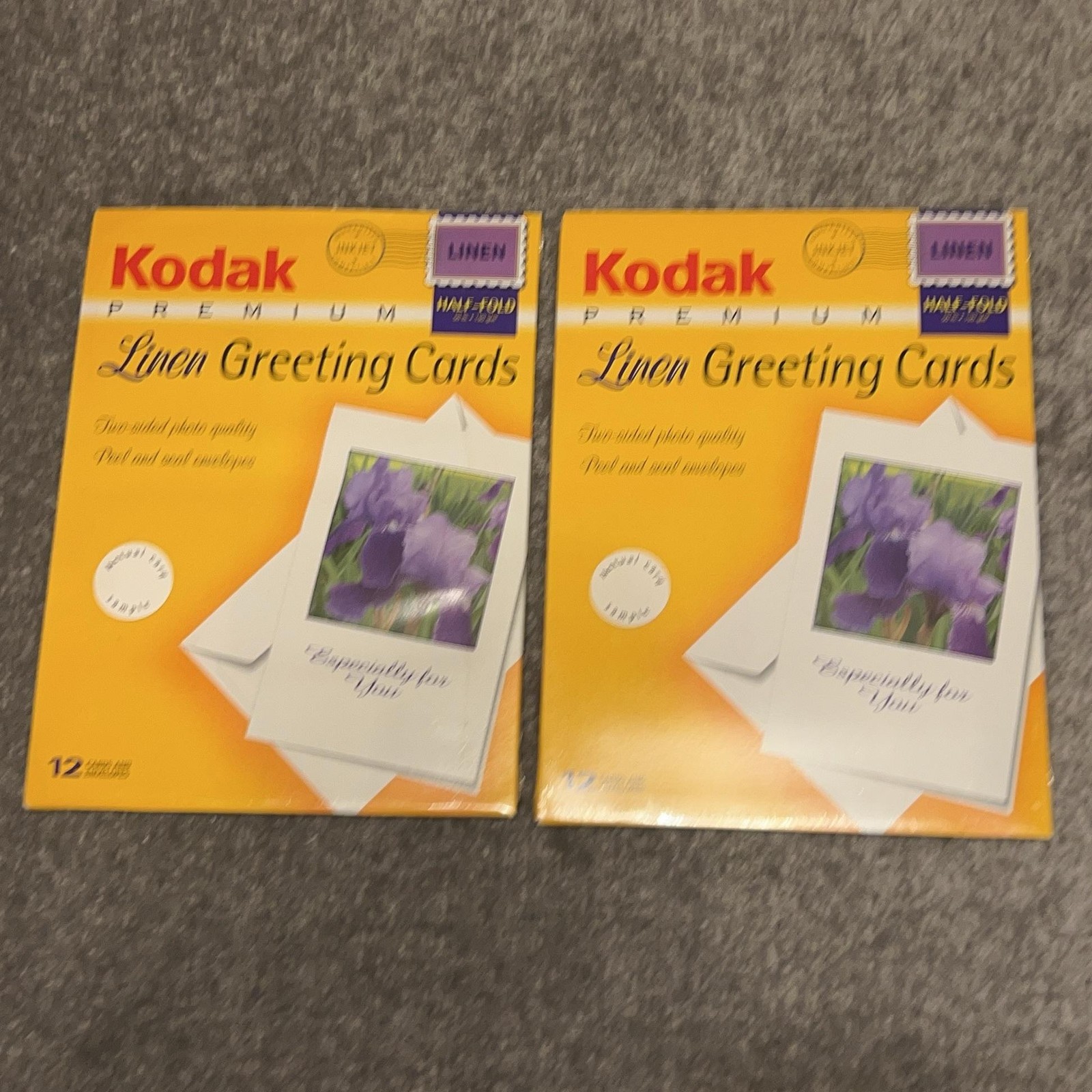 Kodak Premium Linen Greeting Cards Floral Photo Cards Lot 2 Packs GCP-501