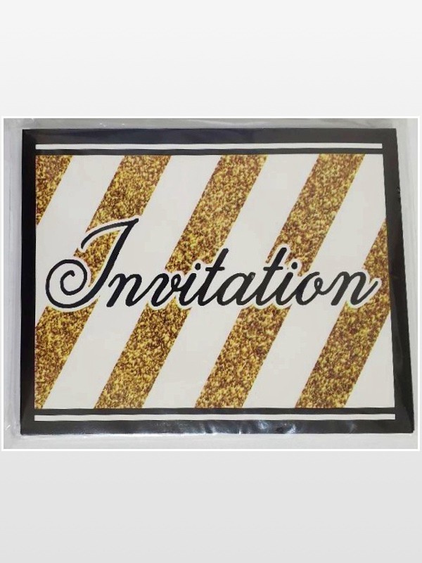 New Invitations Universal Party Black Gold Cards All Occasions 8 Count NWT