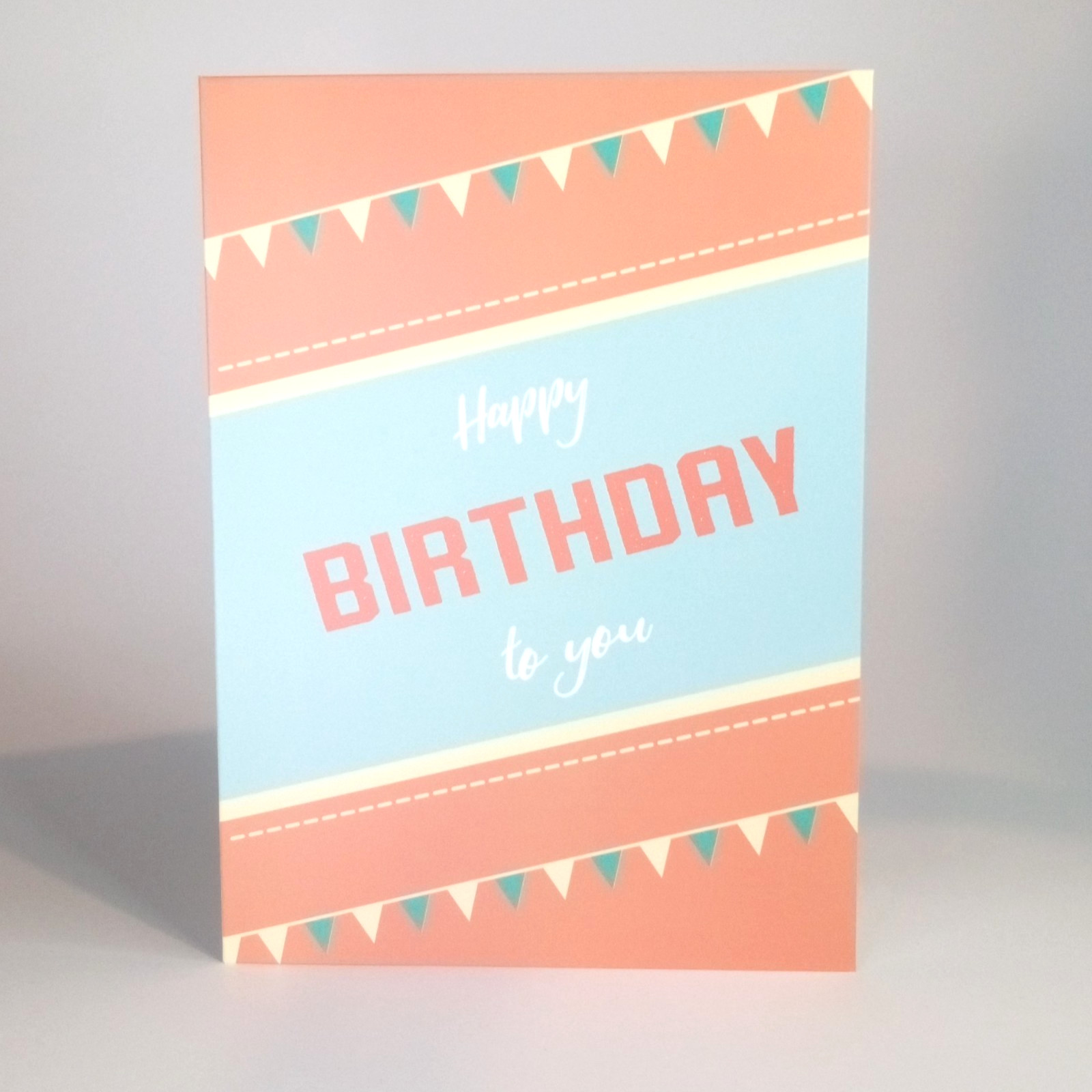 Happy Birthday Greeting Card, Happy Birthday To You, 5×7, with Envelope