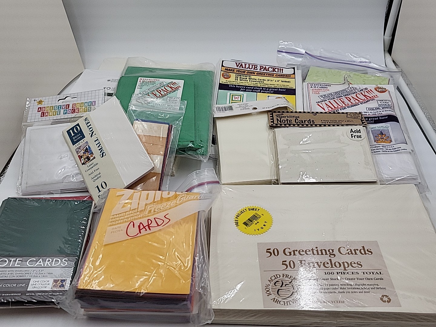 Lot Greeting Cards Envelopes, Card Stock