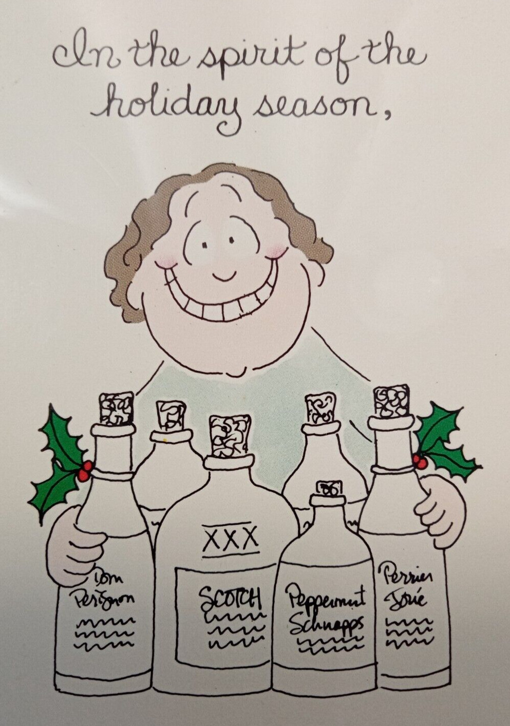 Vtg 1980s Dale Art Holiday Spirits 24 Party Invitations Recycled Paper Products