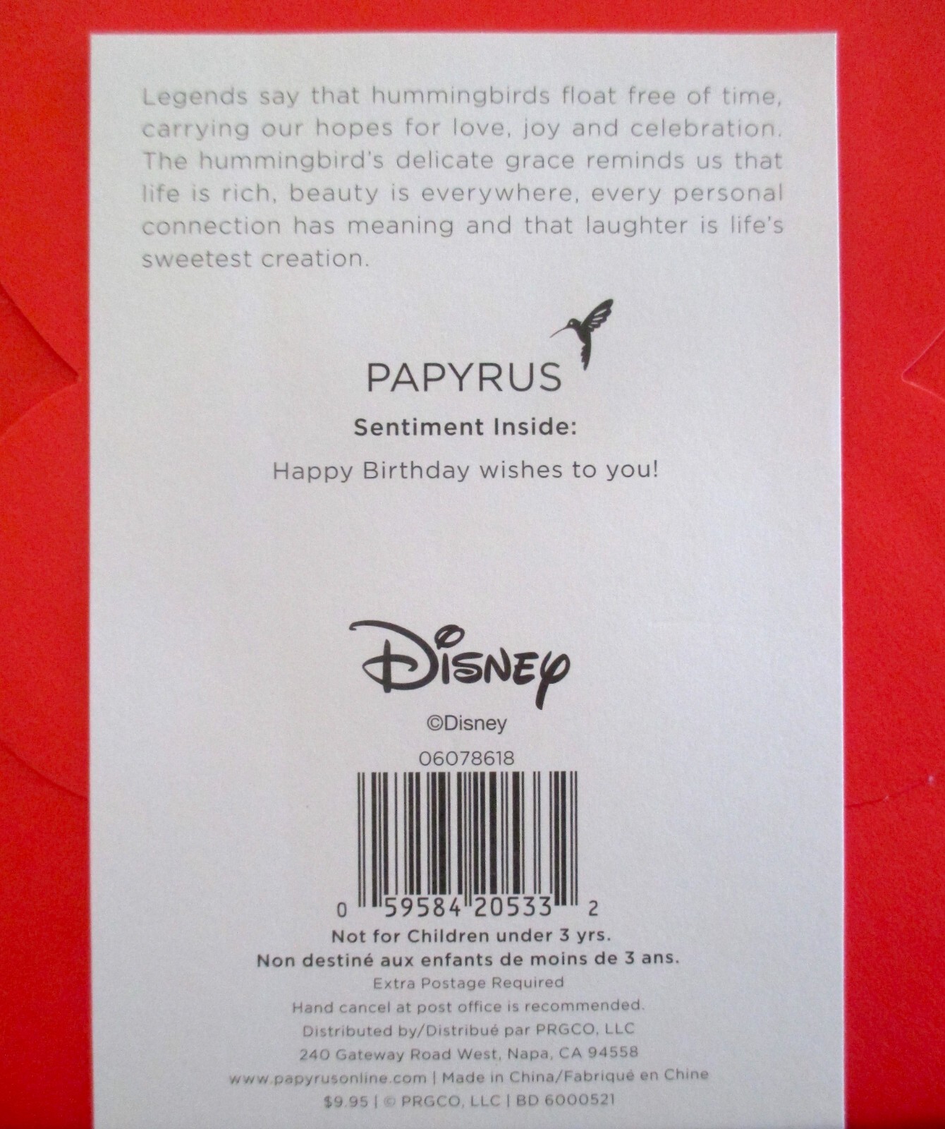 Papyrus 3D Beaded Mickey Mouse Ears Birthday Greeting Card