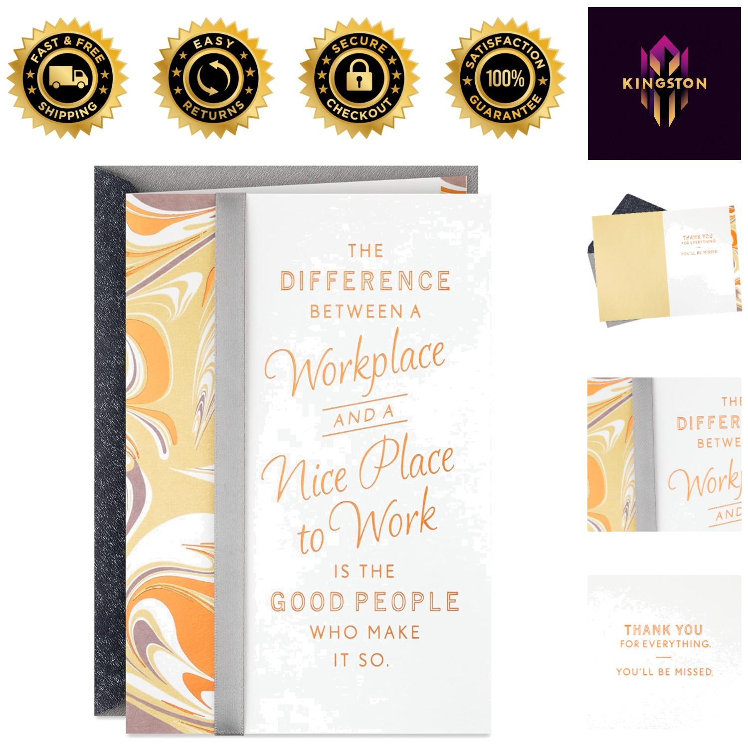 Personalized Coworker Goodbye Card – Sophisticated 5″ x 7″ Farewell Note