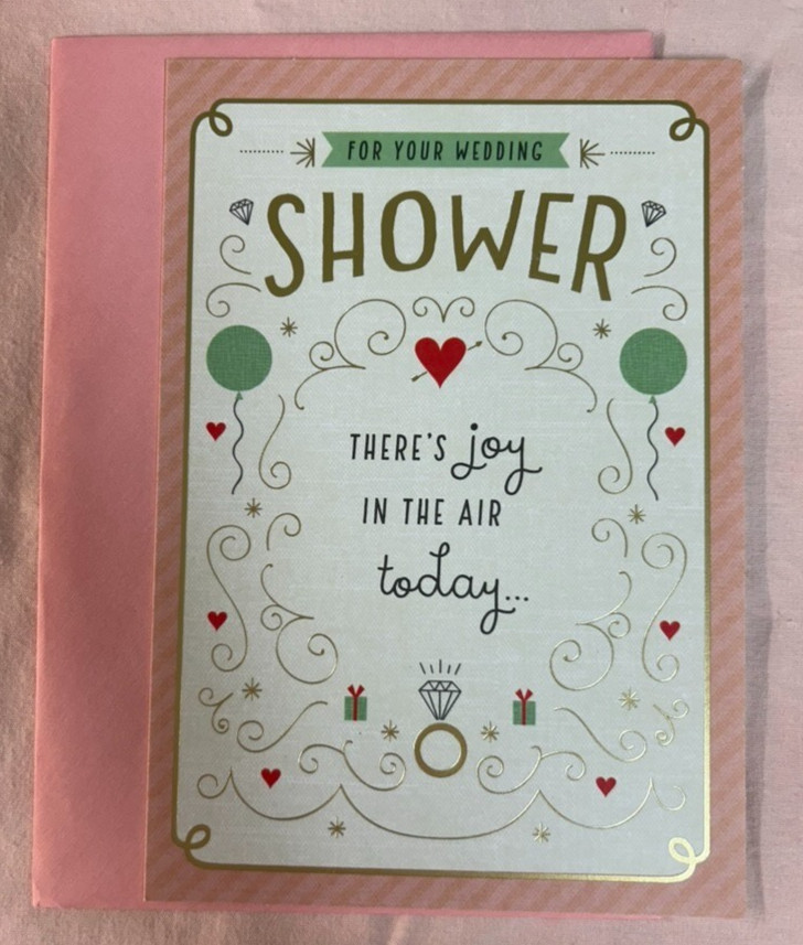 Wedding Shower Greeting Card & Envelope ~ For Your Wedding Shower