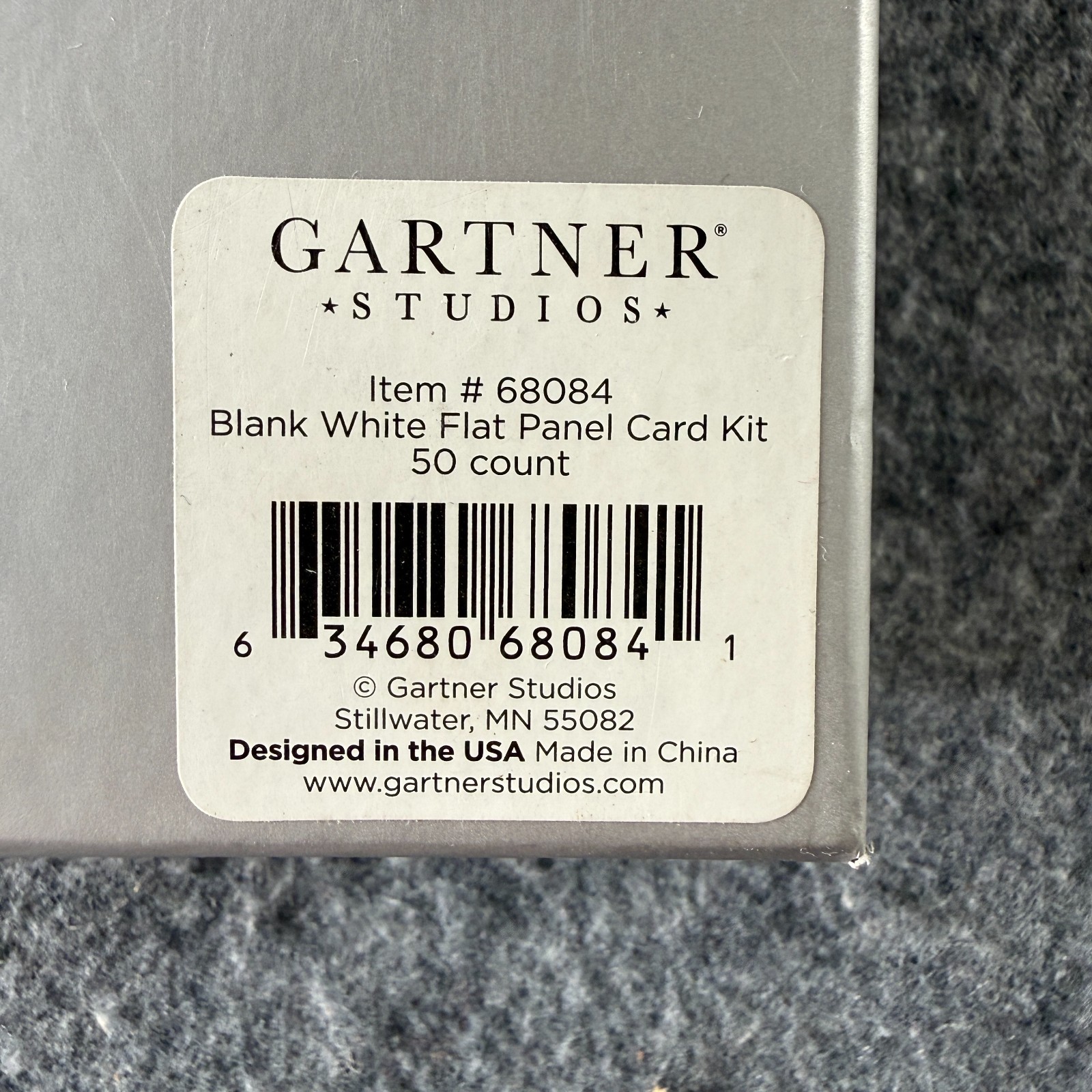 Gartner Studios White Blank Flat Panel Note Card Kit with Envelopes Lot of 2