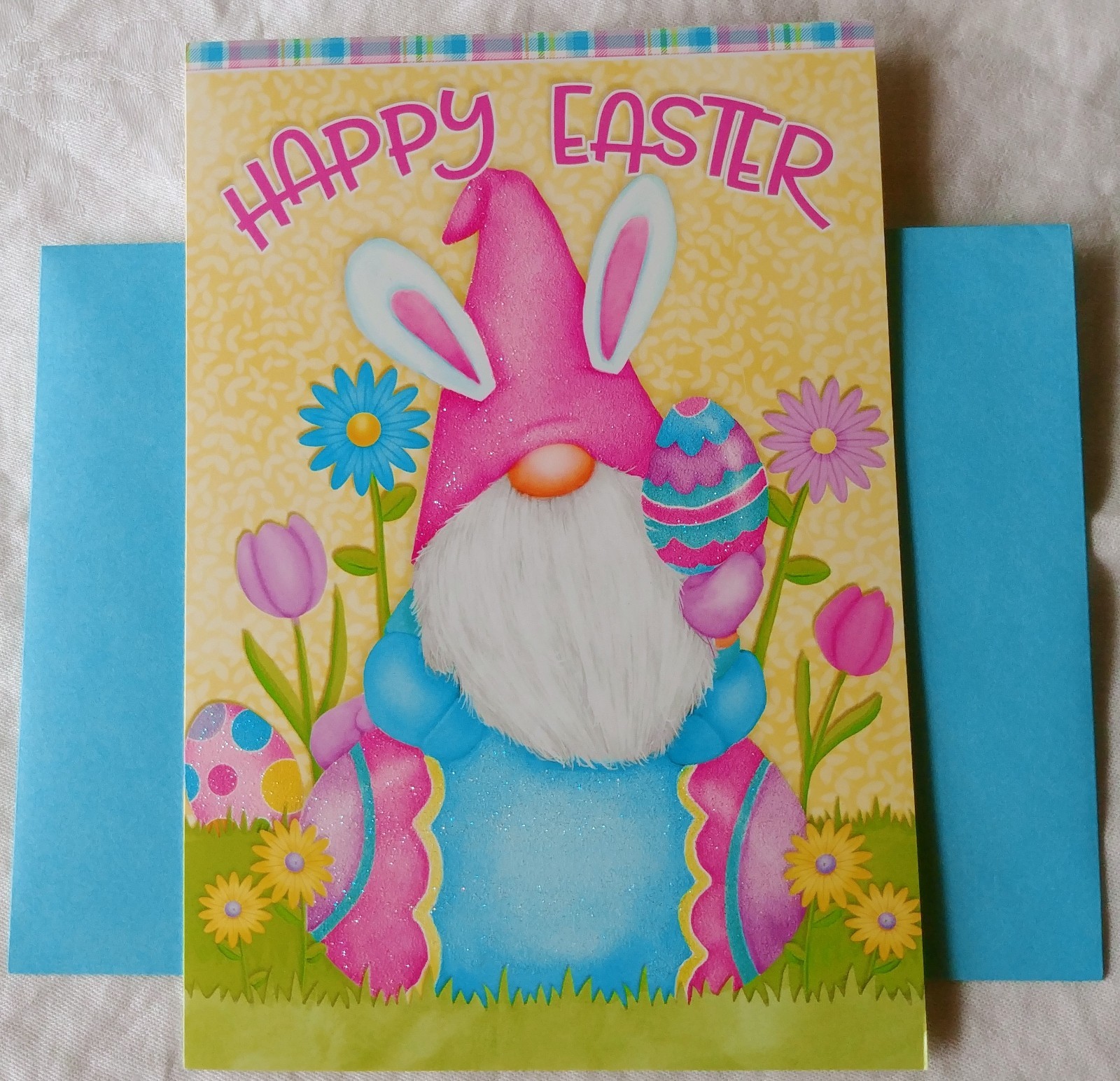 “The More You Gnome” (1) Leanin Tree Easter Greeting Card, New With (1) Envelope