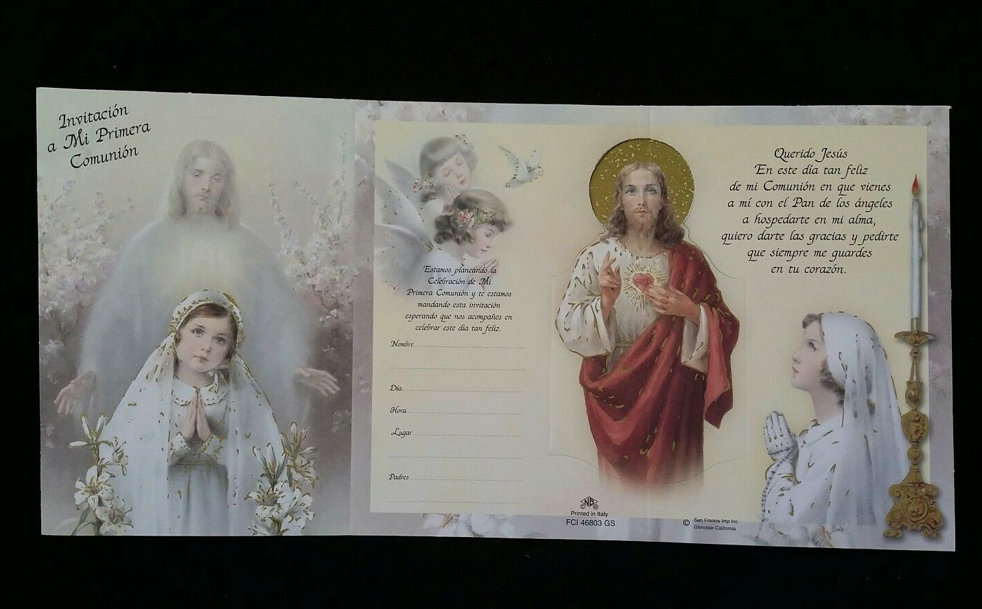 Invitaciones de Primera Comunion(Spanish First Communion Invitations)niña