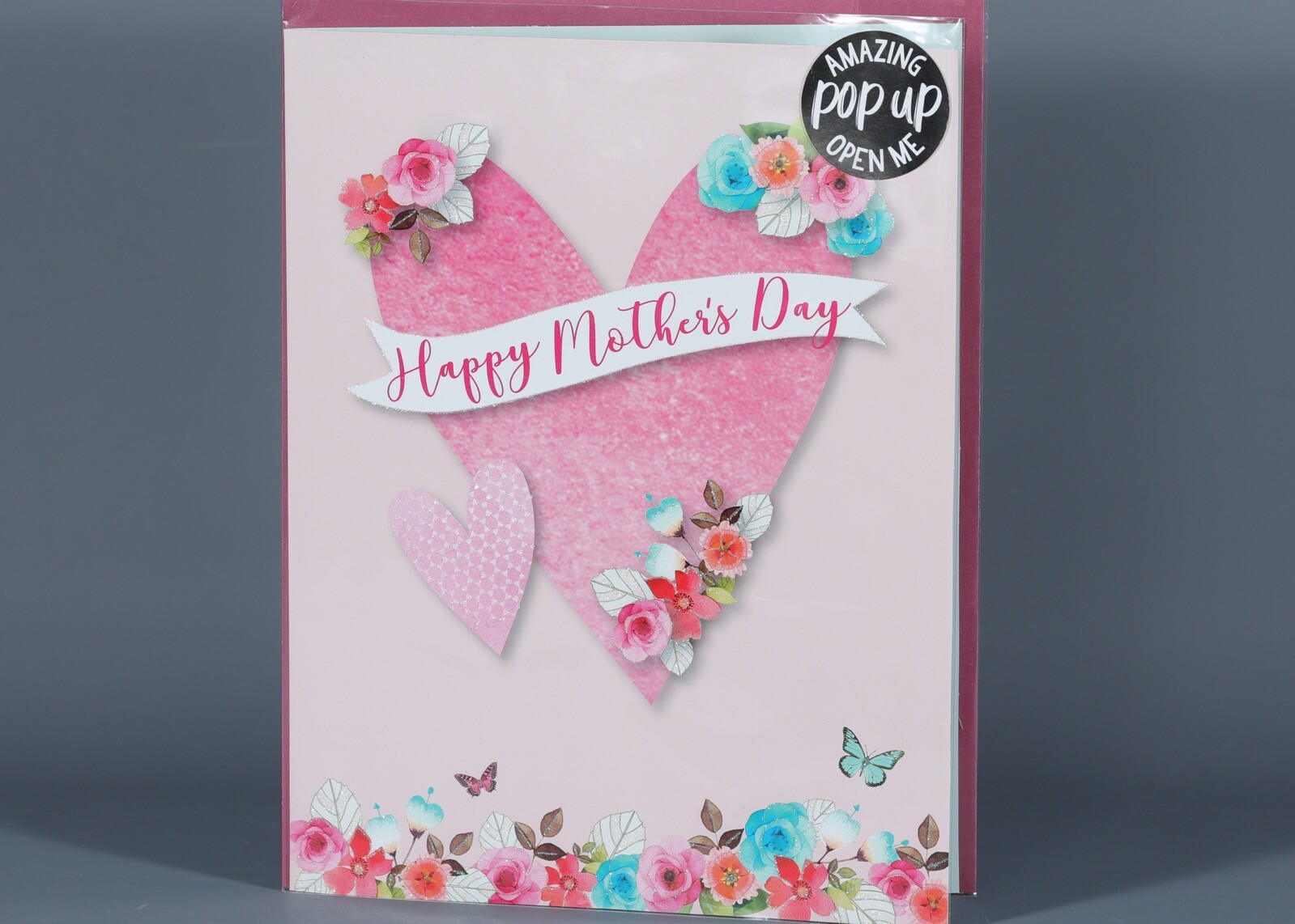 SECOND NATURE Just WOW! HAPPY MOTHER’S DAY Large 12″x10″ Pop-Up Pink Card