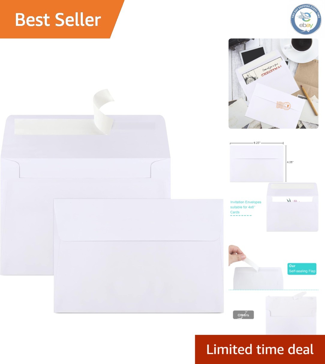 Durable 70 Pack A4 White Envelopes for Invitations & Greetings – Customizable