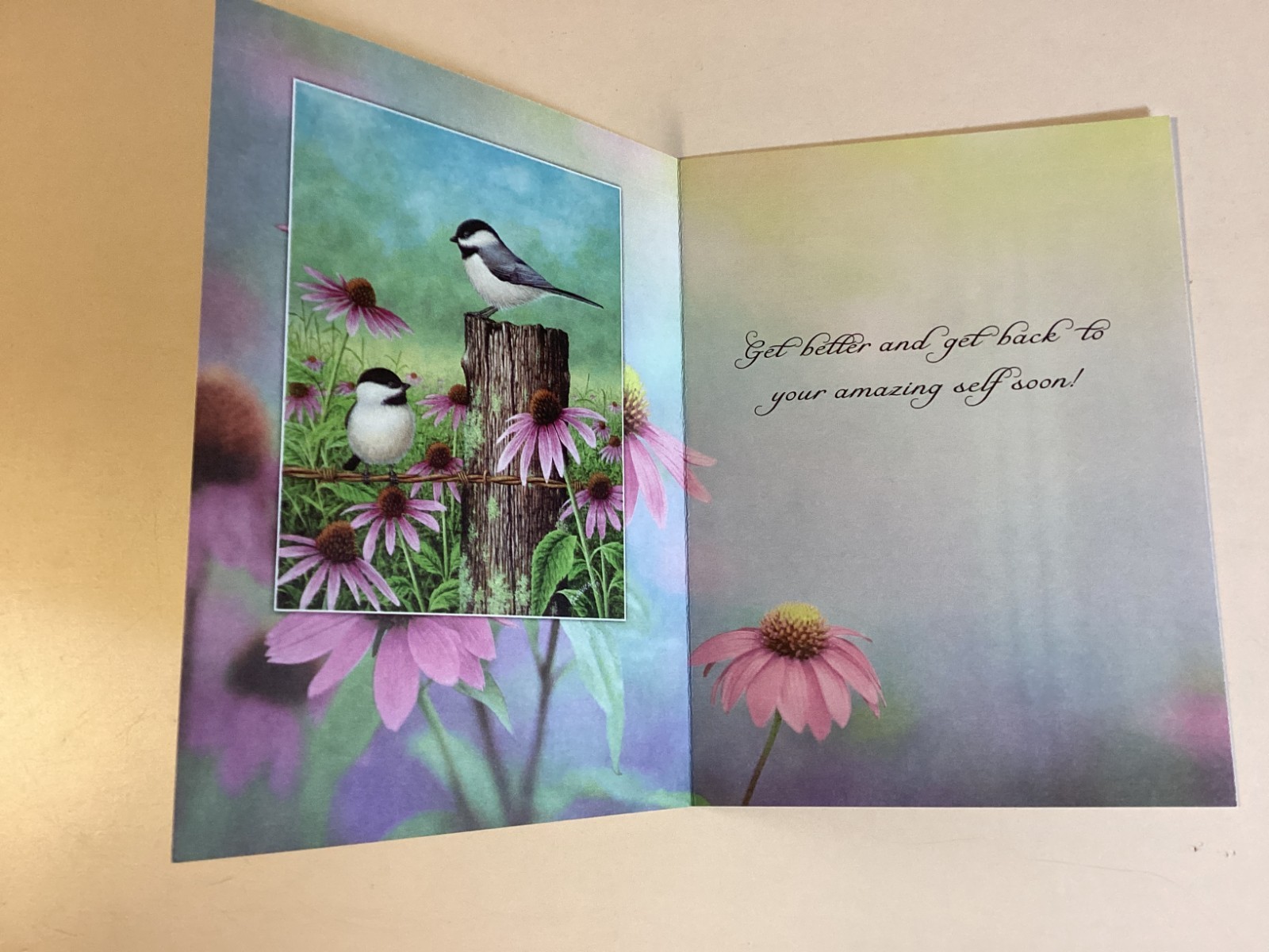 Get Well Soon Card 6-1/2″ X 4-3/4″ with Matching Envelope