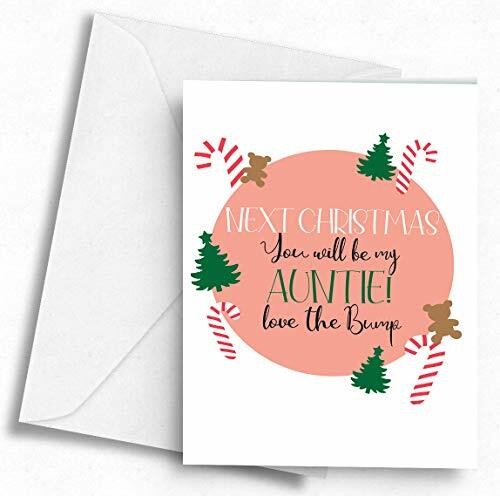 Next Occasions > Christmas You Will be My Auntie! Love The Bump – A5 Greeting…