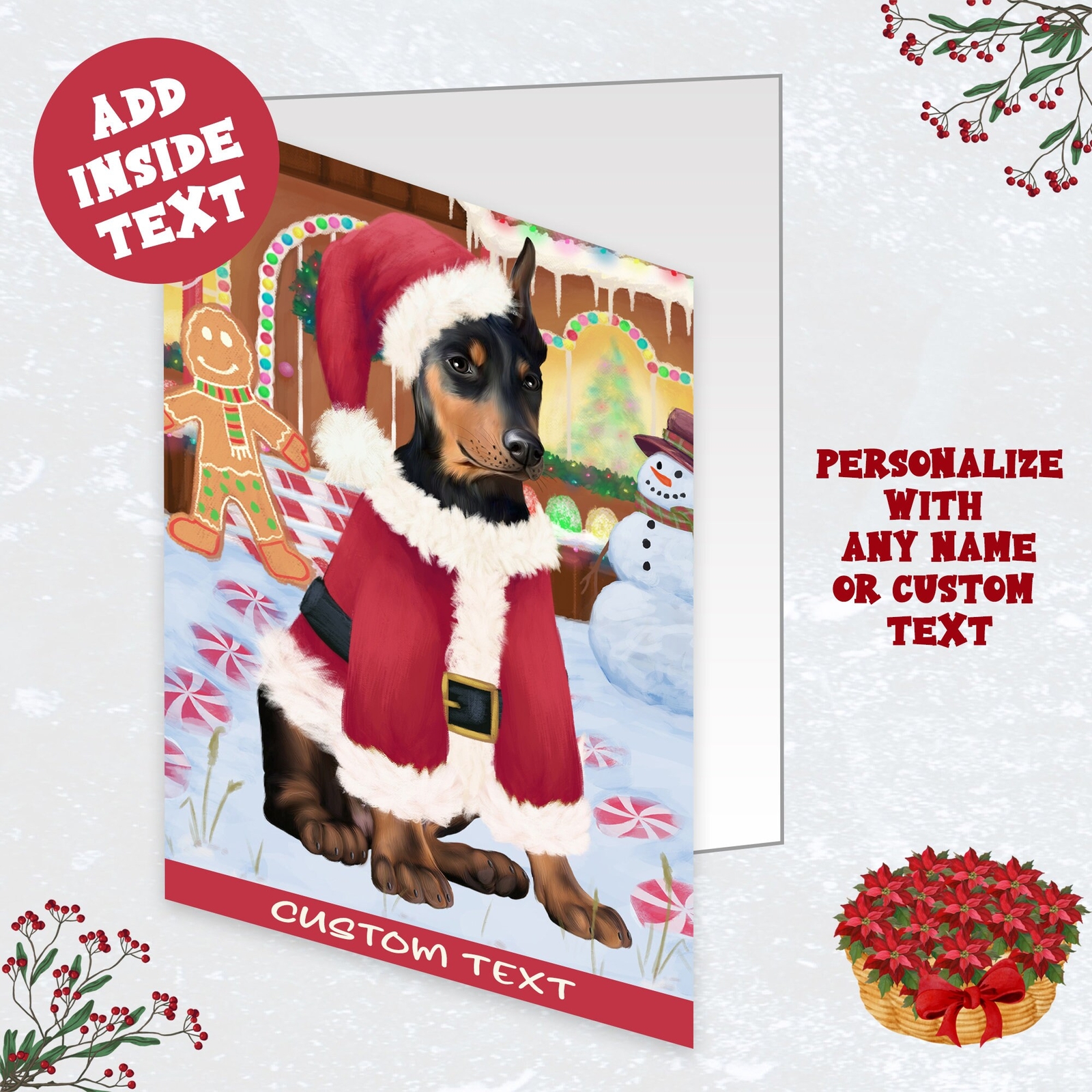 Doberman Pinscher Dog Greeting Cards and Note Cards with Envelopes Christmas NWT