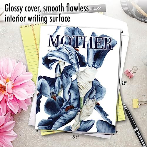 – Jumbo Flower Mothers Day Card (8.5 x 11 Inch) Iridescent Iris – Mother’s Day