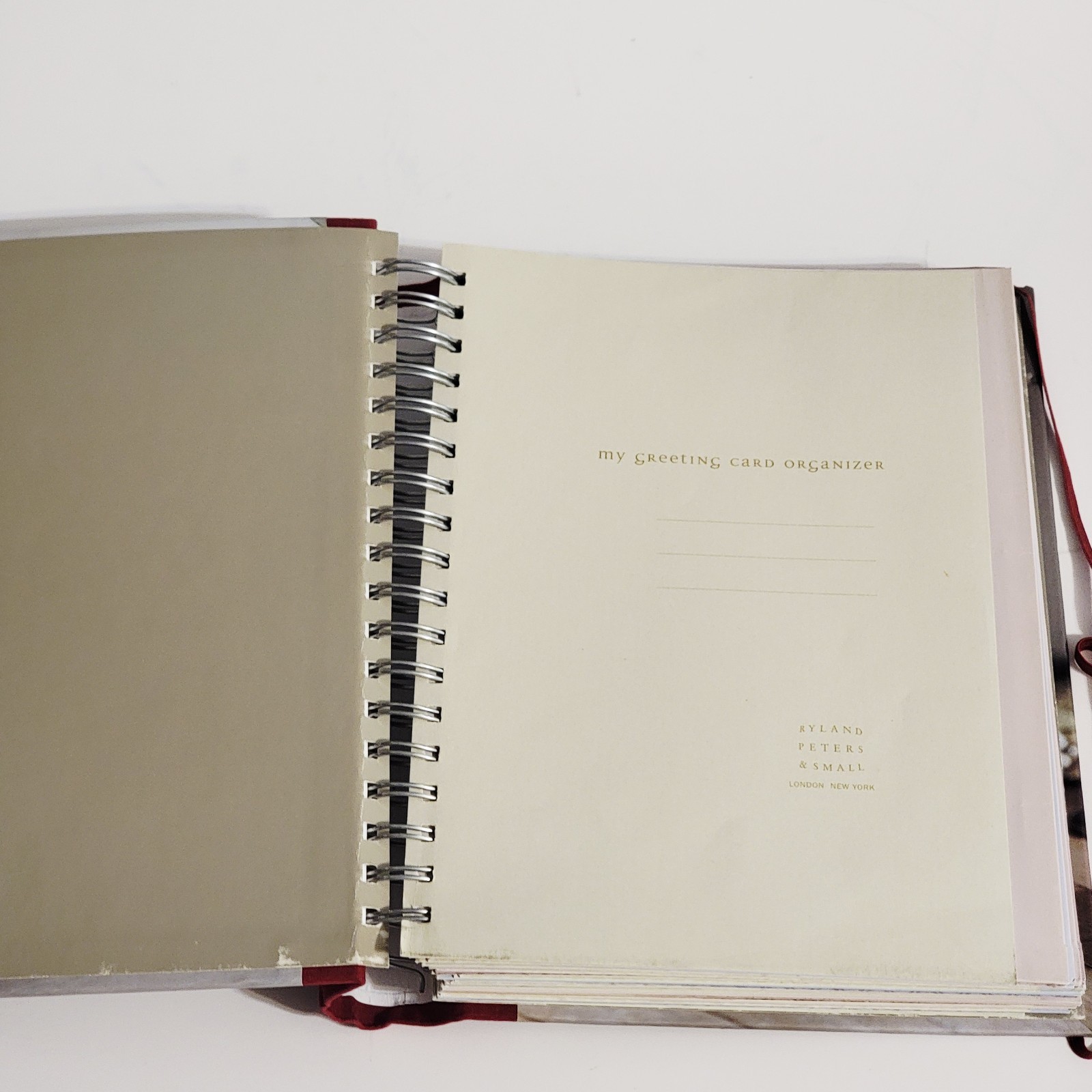 Floral Greeting Card Organizer Book 24 Pockets Month Divider 21 x 25 cm