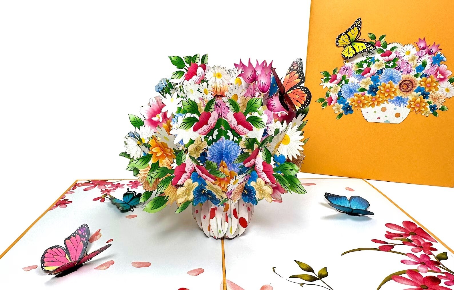 3D Pop Up Greeting Card Flower Floral Birthday Mother Love Anniversary Nature