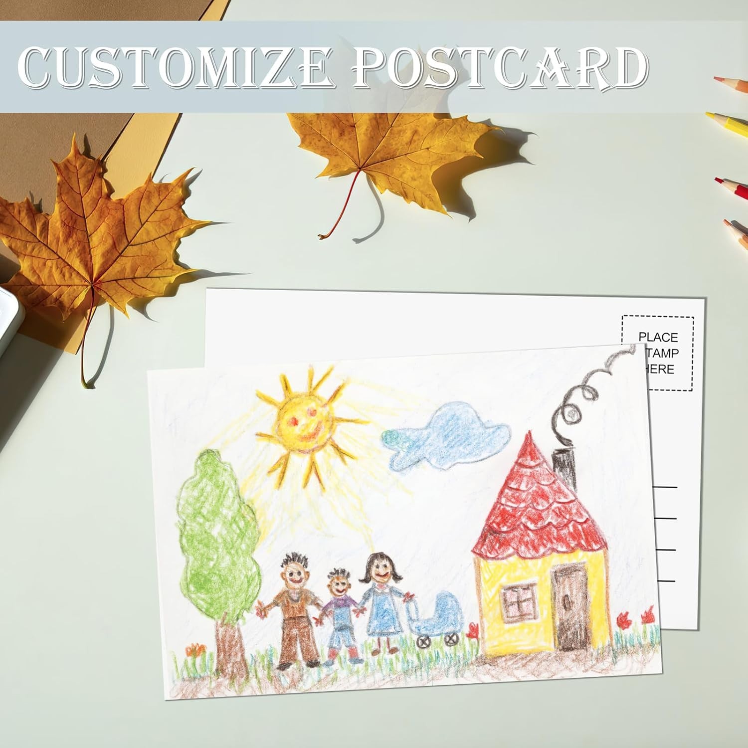 Blank Postcards 80 Pack 4×6 White Cardstock 300 GSM Printable Mailing Cards Bulk