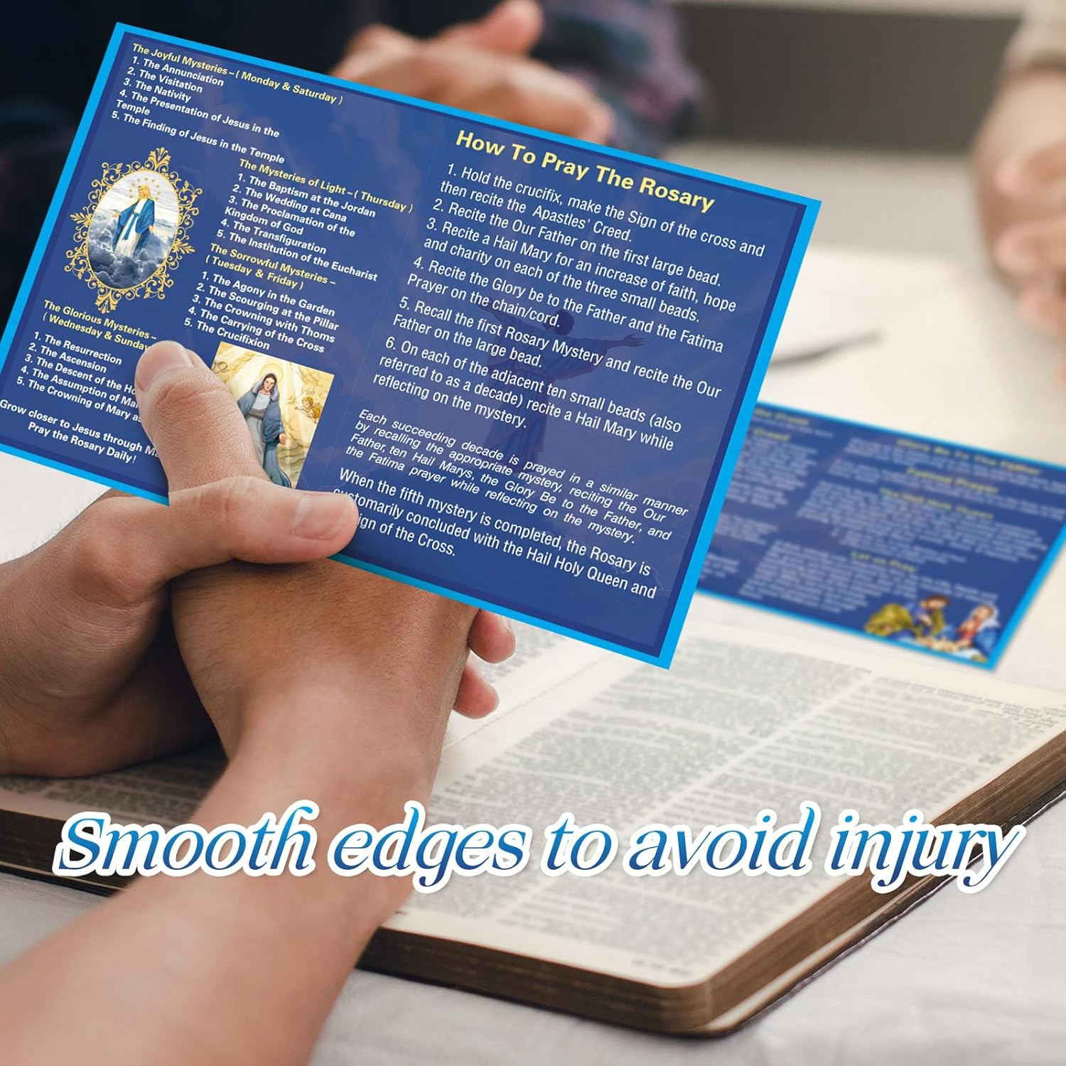 50 Pcs How to Pray the Rosary Pamphlet Prayer Cards 6 X 4 Inches Rosary Pamphlet