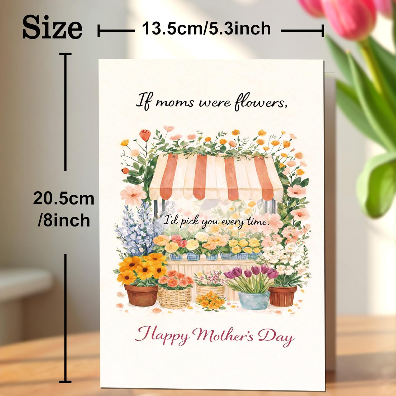 Mothers Day Card for Mom,Happy Mothers Day Cards Gifts from Daughter Son,Mother’