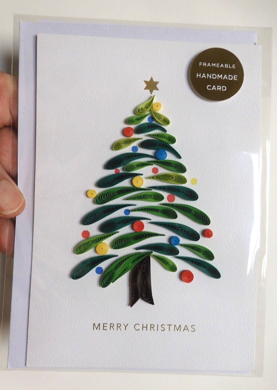 1 Hallmark Signature Card High Quality Christmas Quilled Tree Frameable
