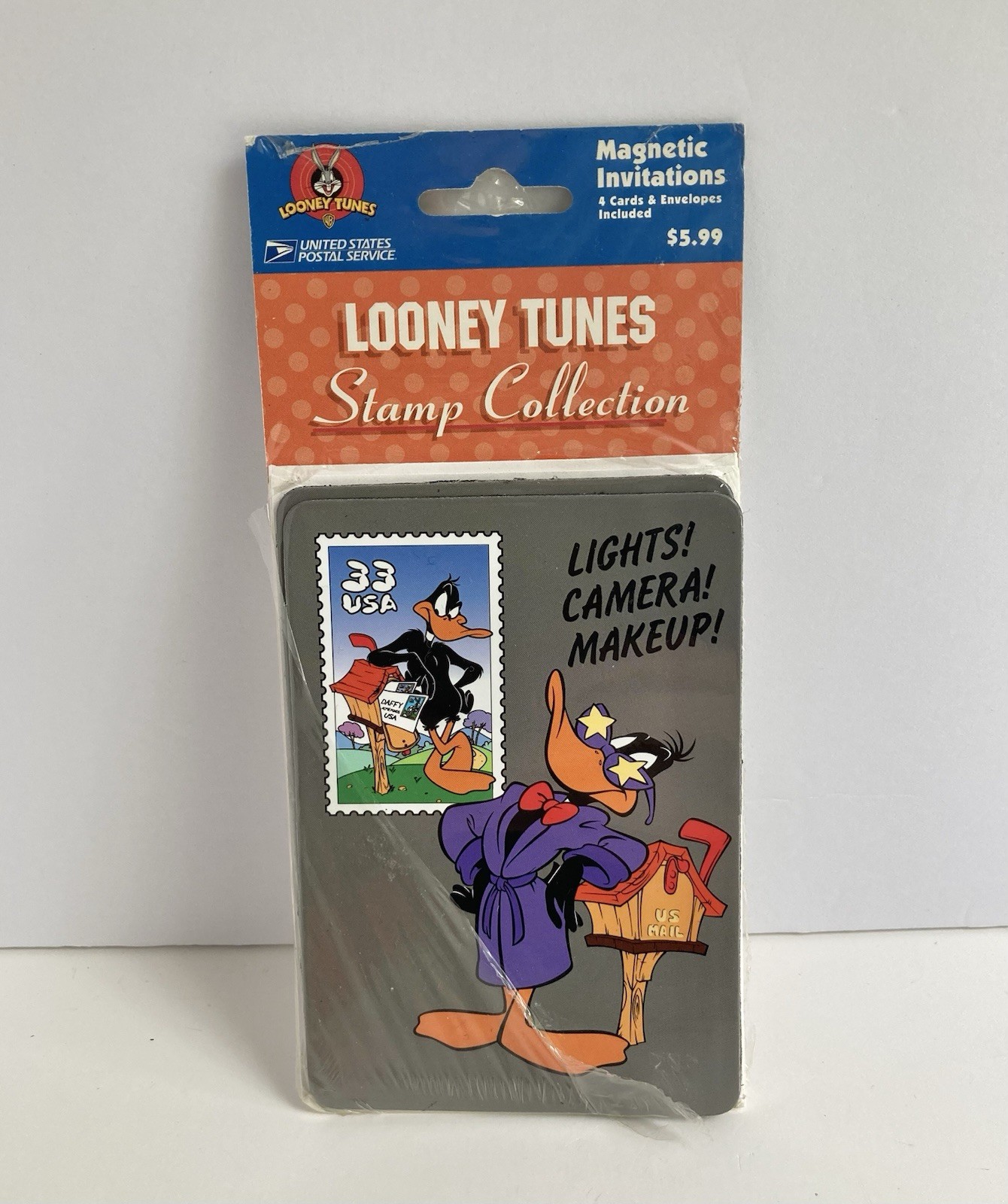 Vintage Daffy Duck Looney Tunes USPS Stamp Collection Magnetic Invitations 1999