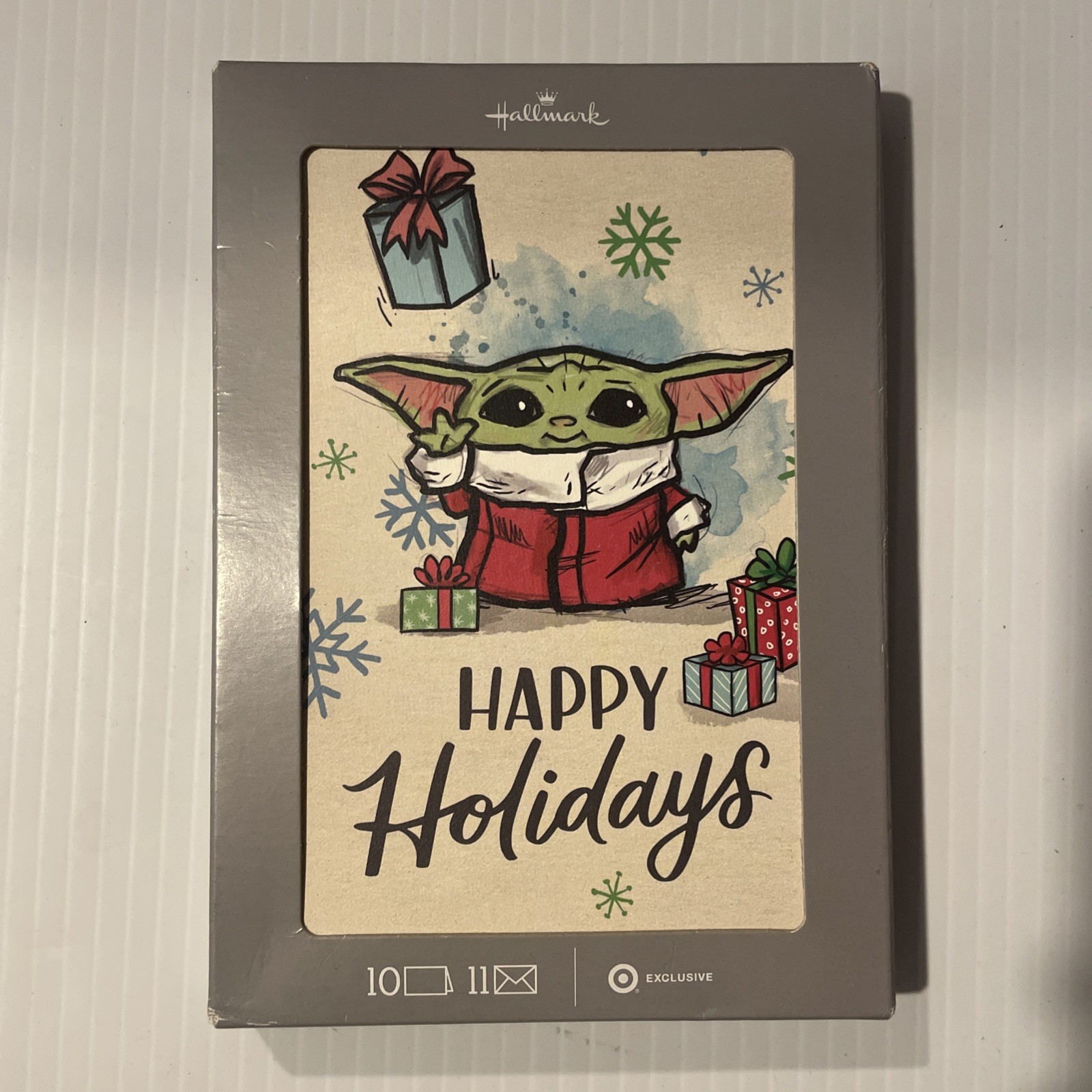 Hallmark Star Wars Mandalorian Grogu Holiday Christmas Greeting Cards Box SEALED