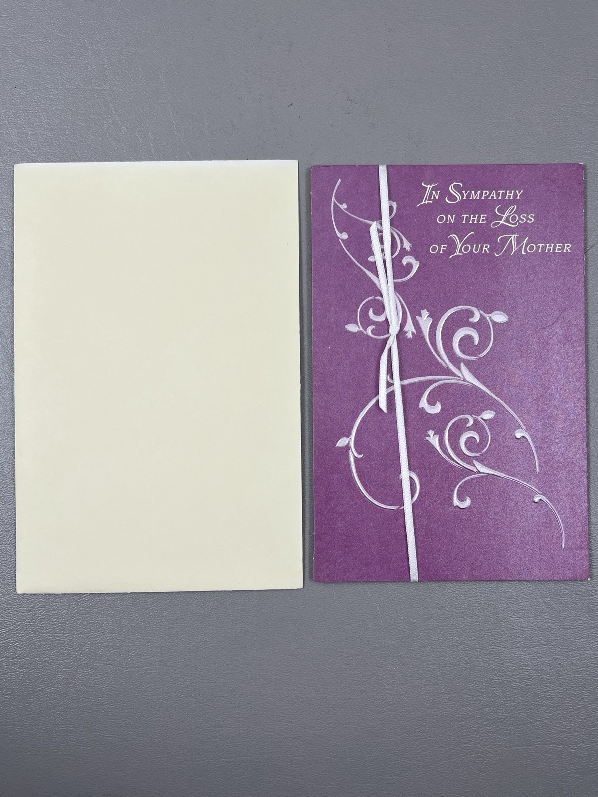 In Sympathy on the Loss of Your Mother Purple Ribbon American Greetings Card