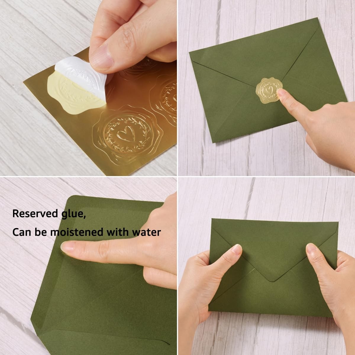 Olive Green A6 4×6 Envelopes Greeting Cards 6 1/2 x 4 3/4 Inches 100 PCS