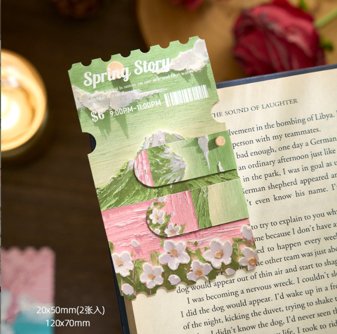 Set of 2 Magnet Bookmarks Famous Paintings Reading Gift Book Lovers W/ Postcards