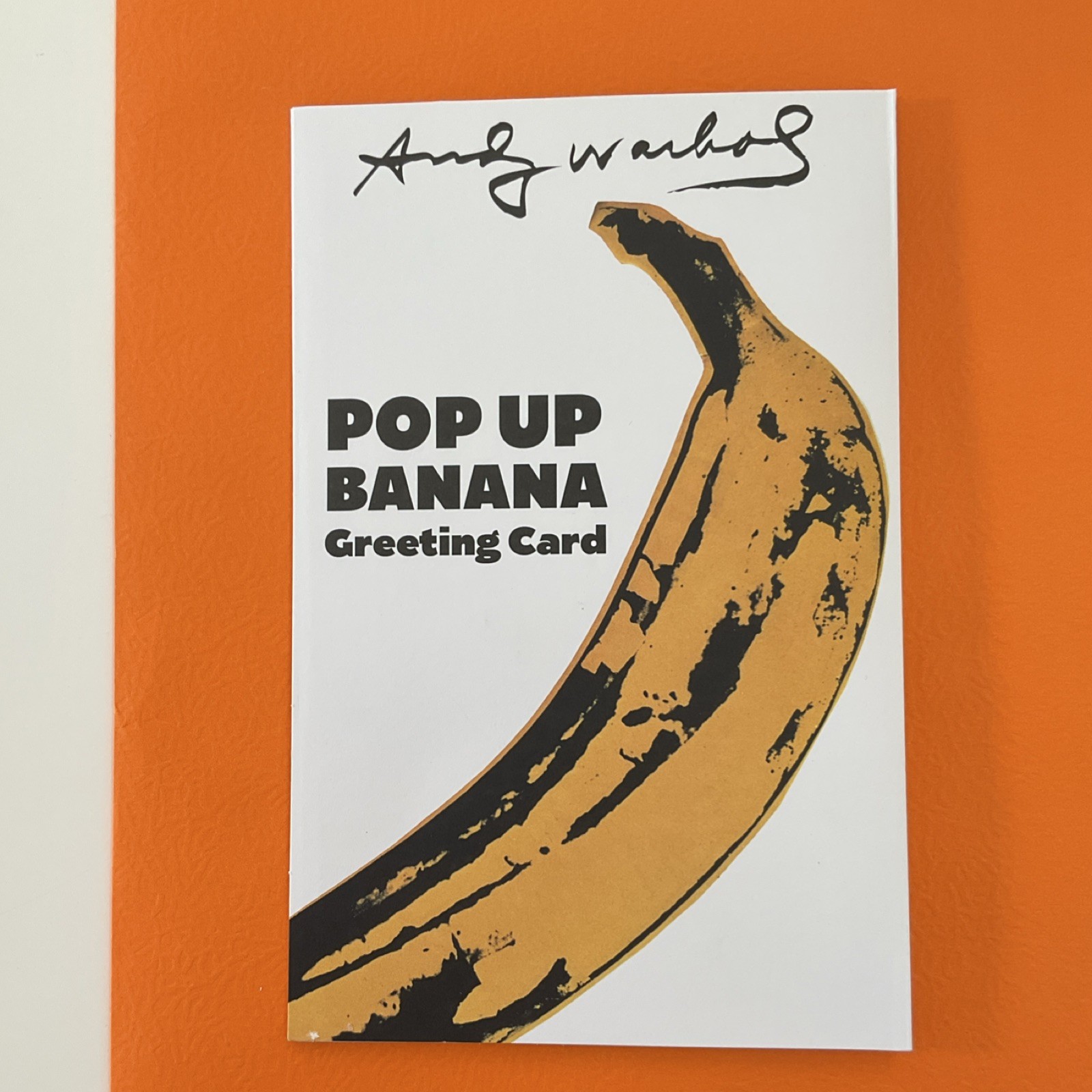 Poposition Press Andy Warhol Pop-Up Banana Folded Greeting Card, Art Theme