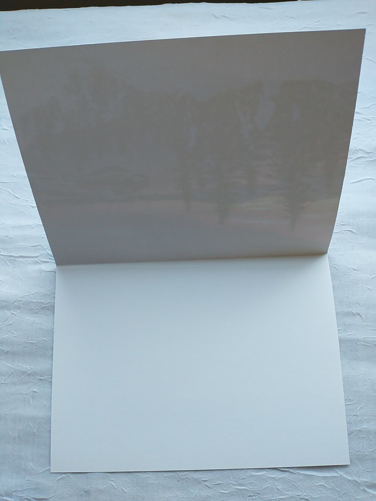Nature Blank Card Winter Mountain River Tree Lake Snow Sunset Sunrise Scene 2