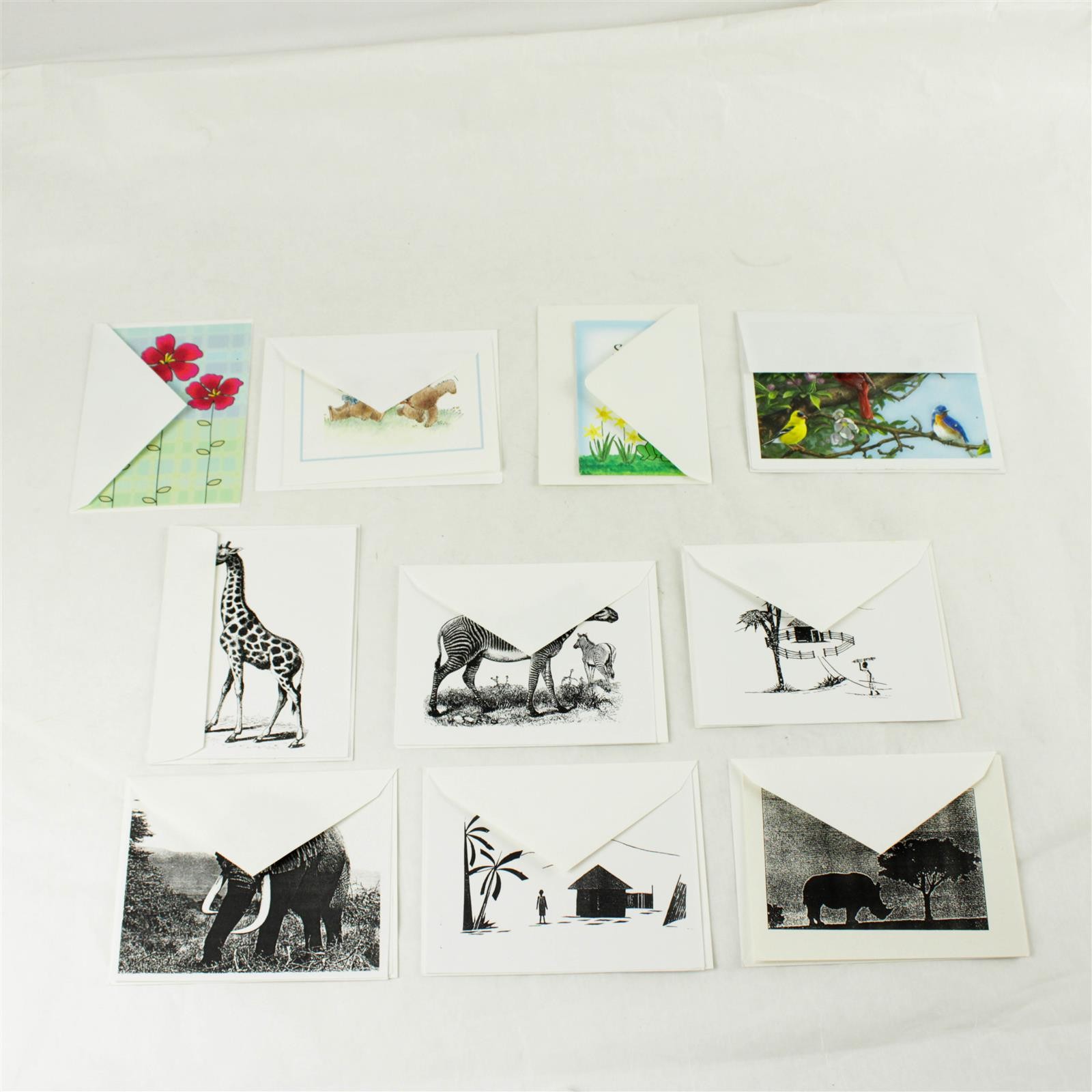 Lot of 10 Greeting Cards & Envelopes Assorted Occasions