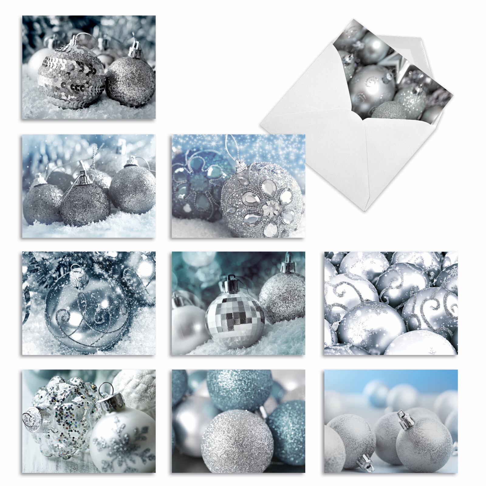 10 All Occasion Blank Cards Assortment – VISIONS IN SILVER M3961