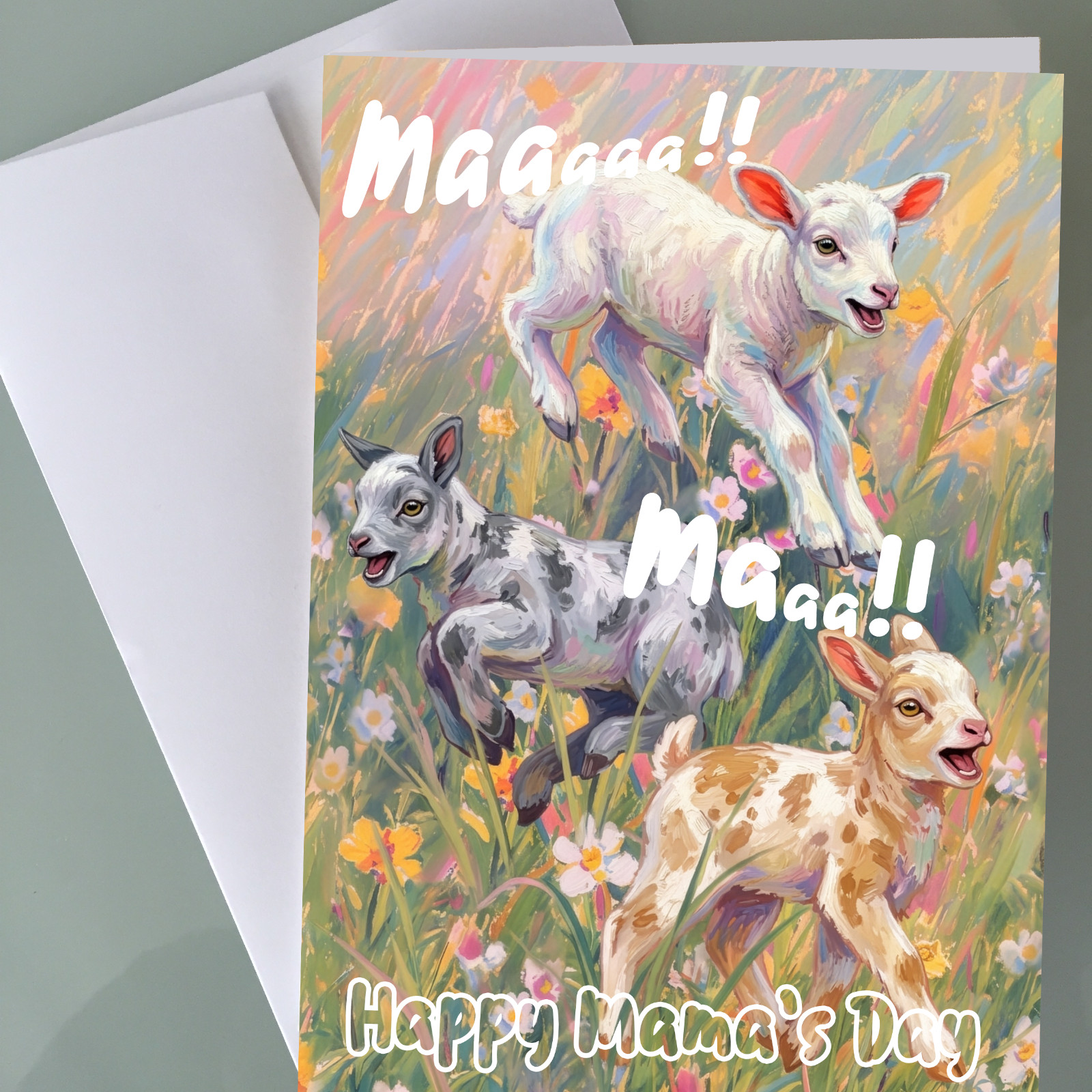 Goat Baby Mother’s Day Card Funny Mother’s Day Card Cards for Animal Lover Mom