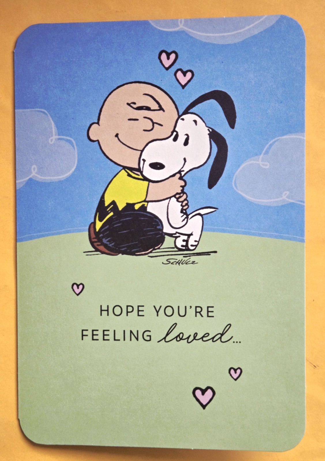 Peanuts Charlie Brown & Snoopy Greeting Card. (Envelope 4×6″)