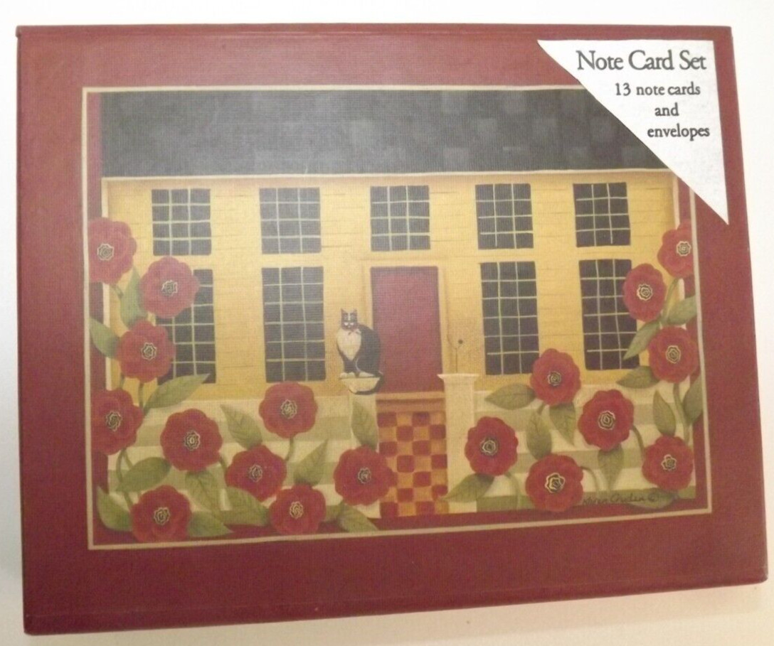 Legacy Blank Boxed Notecard Set House Cat Flowers 13 Note Cards & Envelopes