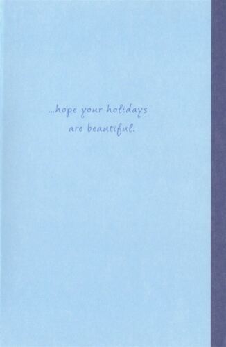 American Greetings Christmas Card: Snowy Scene–Hope Your Holidays Are Beautiful