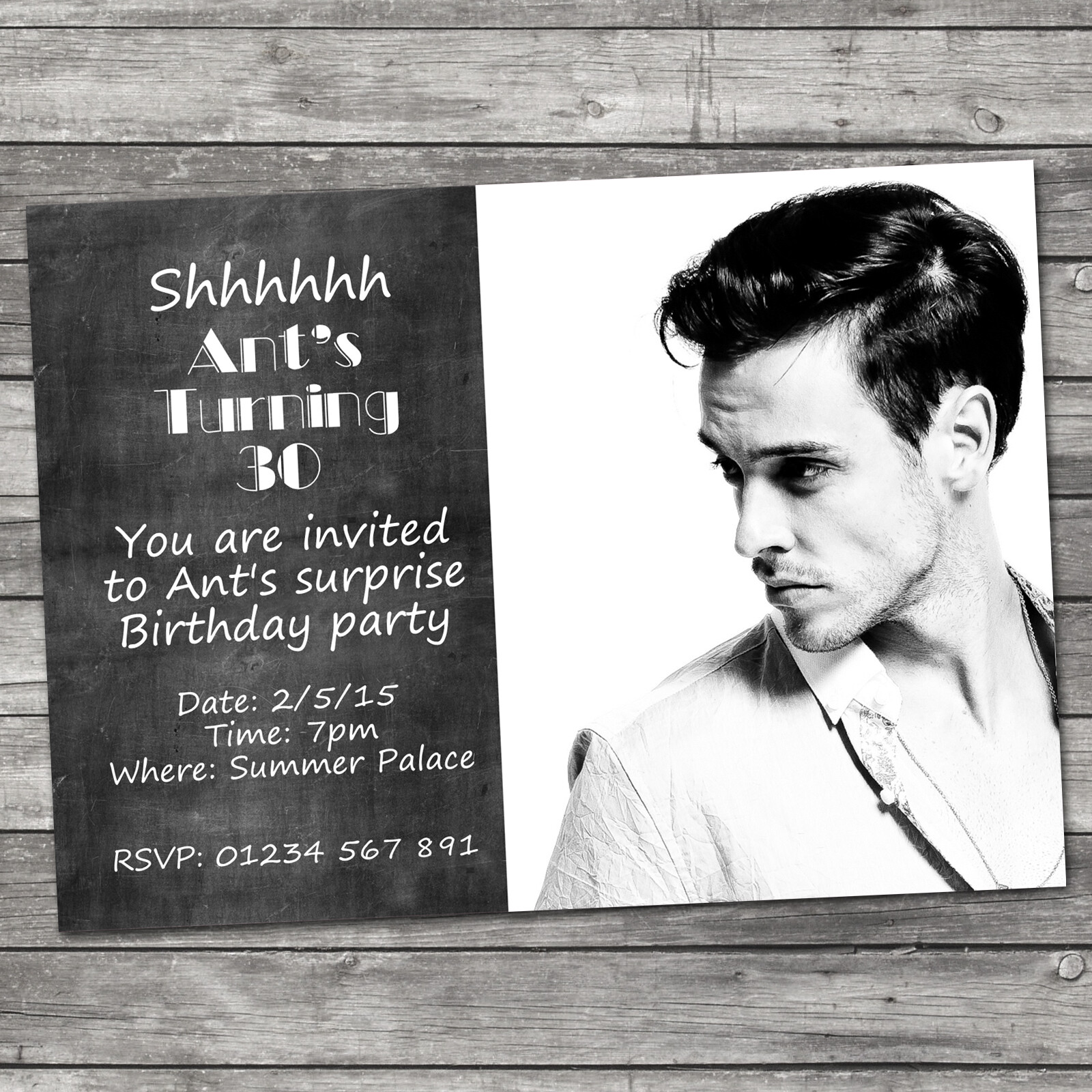 Personalised A6 Invitation 350gsm, Templates, Party/Birthday/Wedding, Beanprint