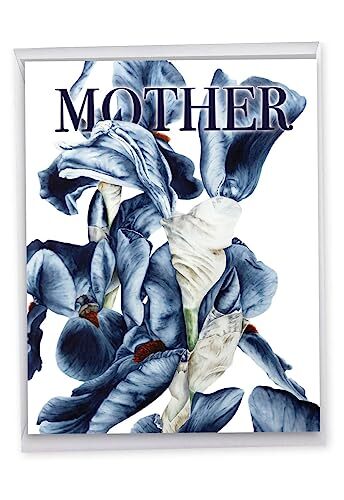 – Jumbo Flower Mothers Day Card (8.5 x 11 Inch) Iridescent Iris – Mother’s Day