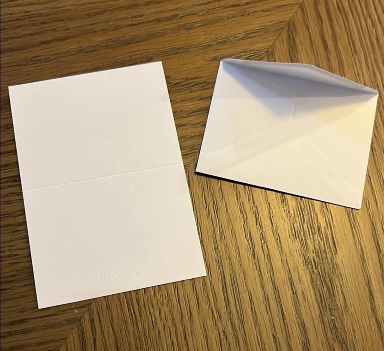 Tiffany & Co Blank Greeting Card With Envelope – One New 2.5×3.5” Inch