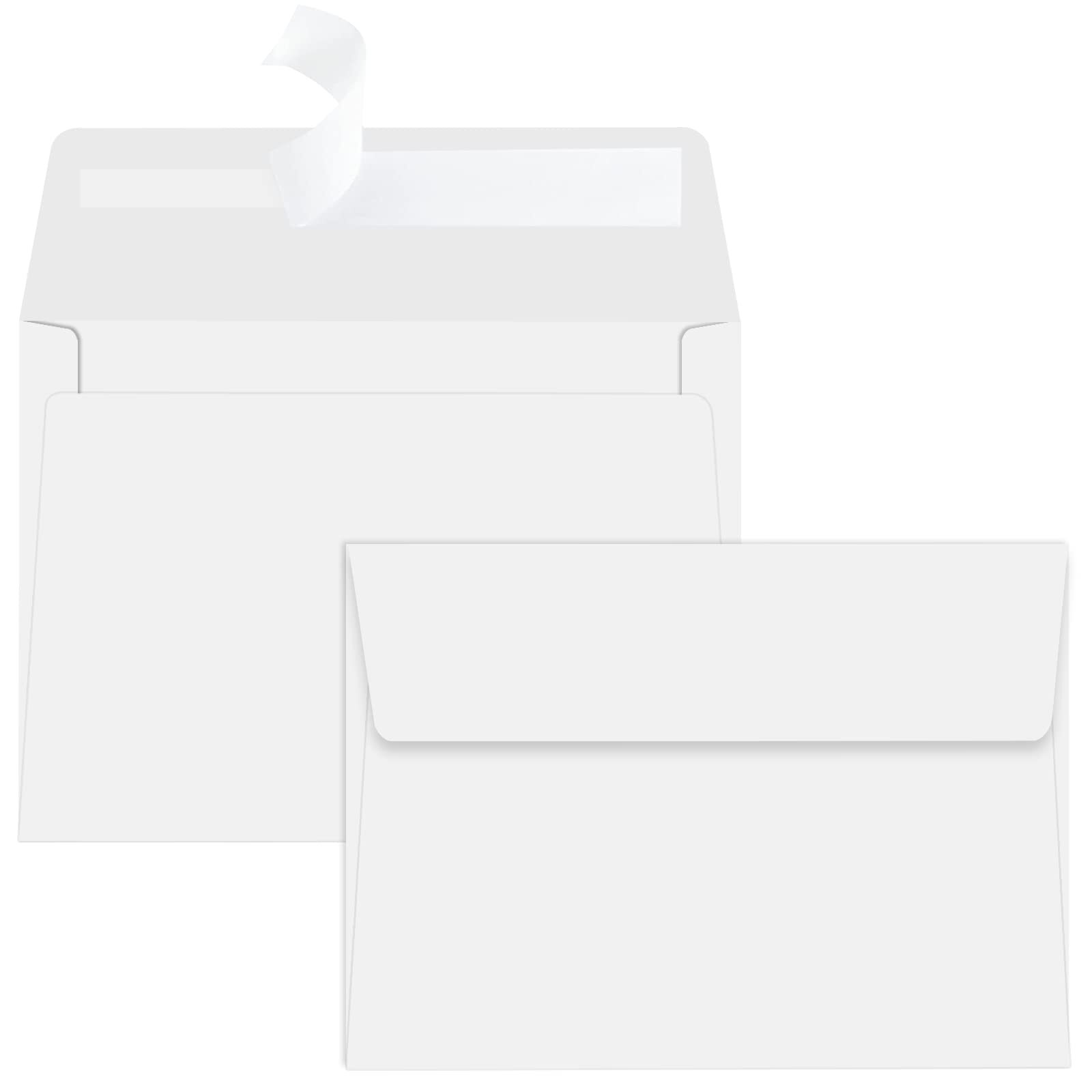 A7 Envelopes for Invitation 50 Pack 5×7 White Self Seal Square Flap