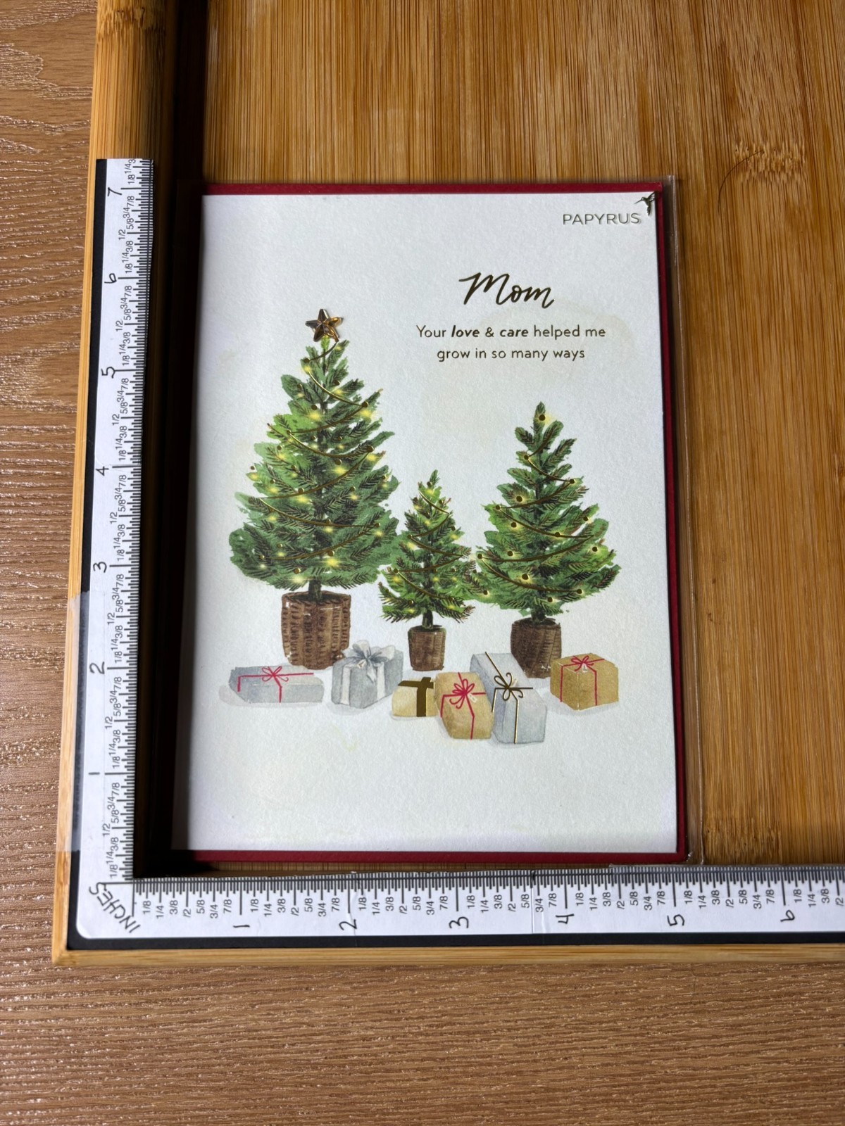 Single Papyrus Christmas Card Holiday xmas NEW Greeting Mom Loving Joy Given Me