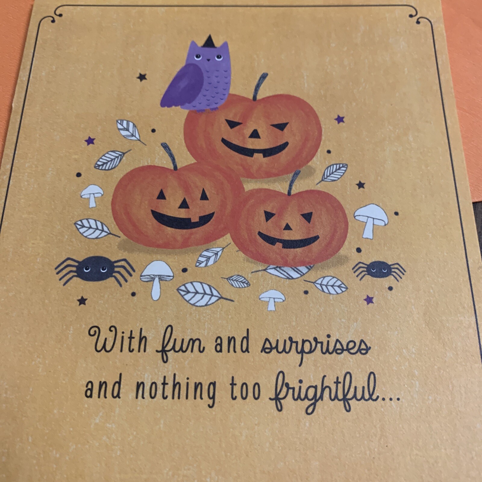 Happy Halloween Fun And Surprises Delightful 5”x7” Hallmark Greeting Card