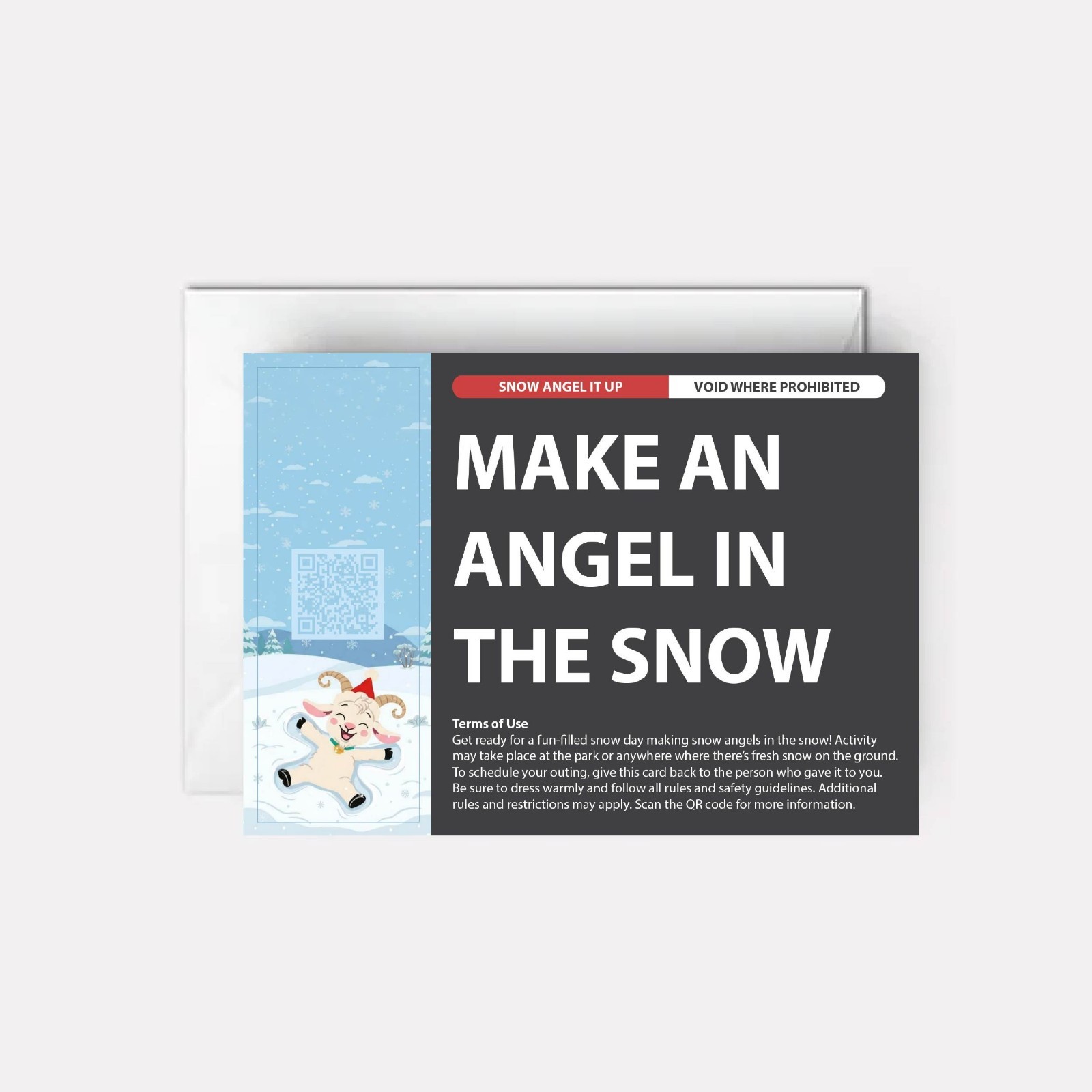 Holiday card for kids – unique Christmas gift for girls and boys – Snow Day