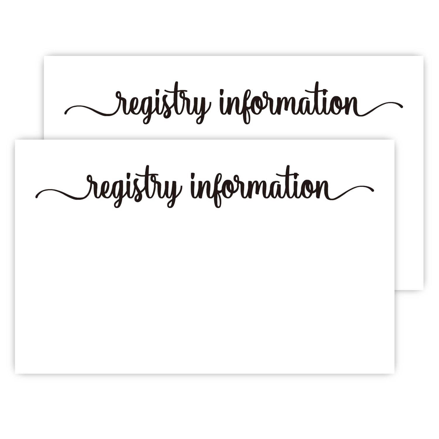 50 PCS Registry Information Cards Baby Shower Wedding Inserts 3.5×2 Inch